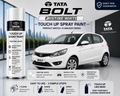 Tata Bolt Pristine White Touch Up Spray Paint | OEM Automotive Aerosol Paint for Scratch Repair