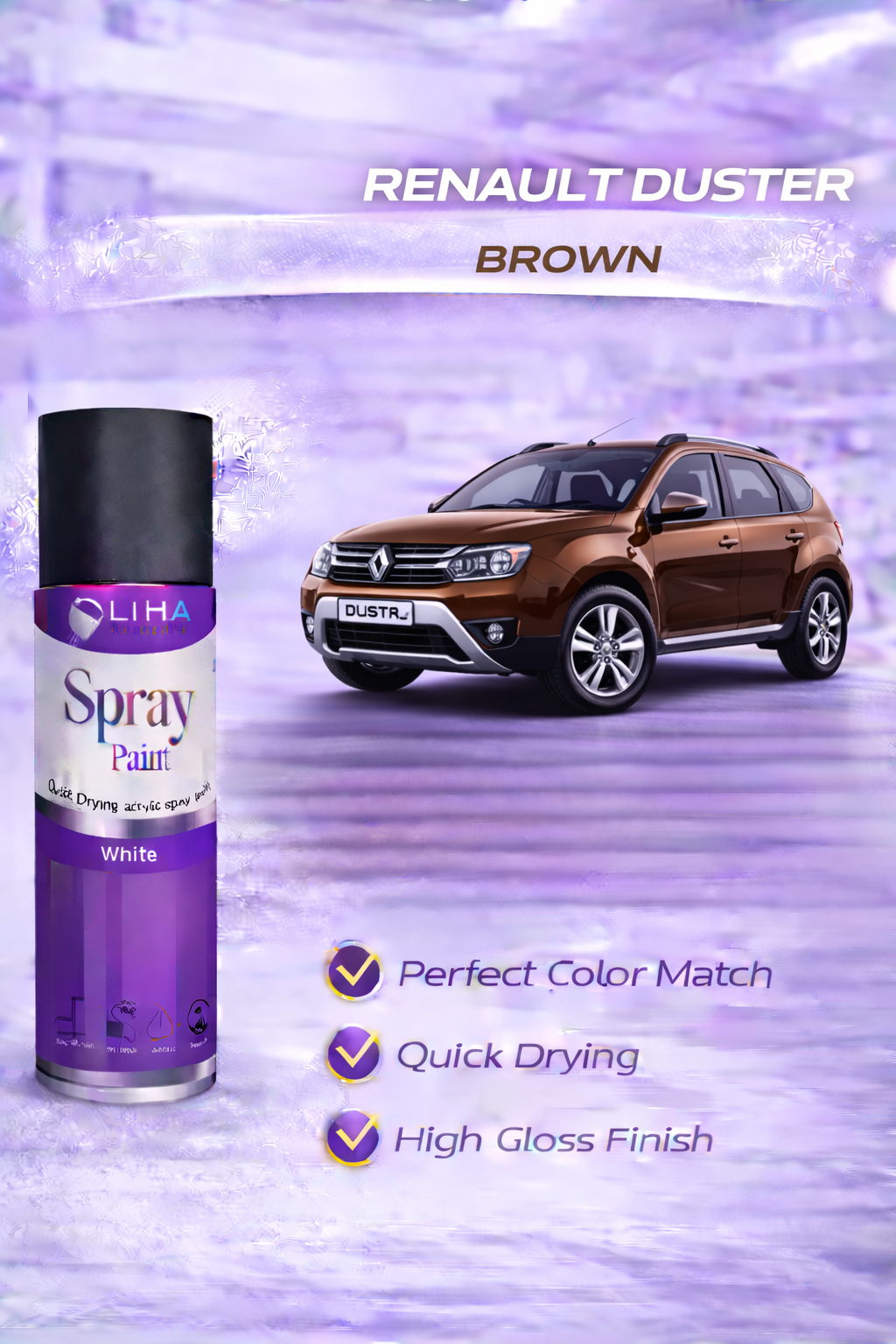 Brown (Renault Duster Color Match) | High Gloss Quick Dry Finish