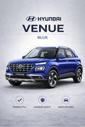 Hyundai Venue Blue | OEM Color Match | High Gloss Finish