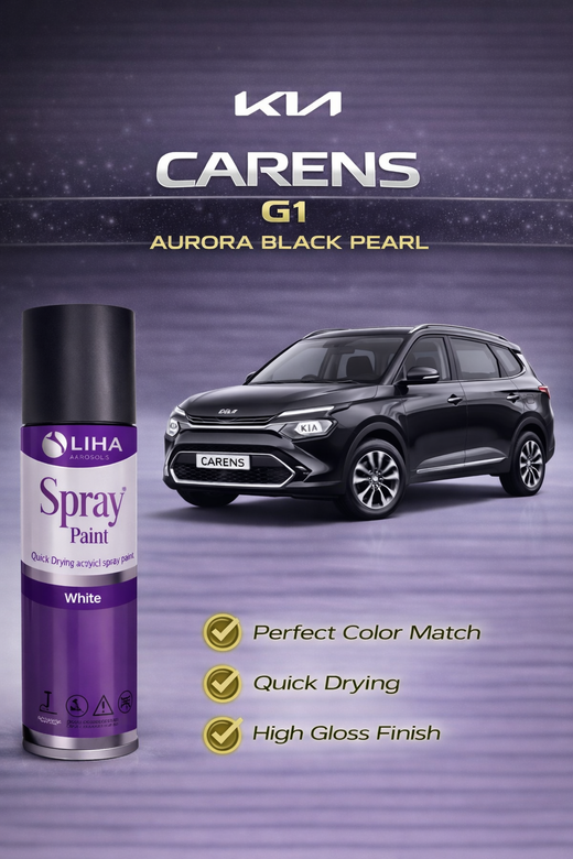 Kia Carens Aurora Black Pearl (G1) | OEM Match | High Gloss | Quick Dry