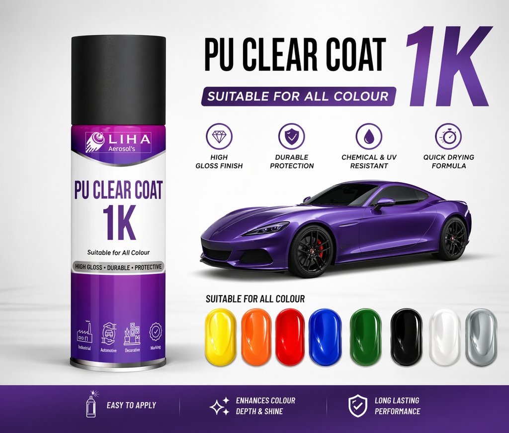 PU Clear Coat 1K Spray Paint | High Gloss Protective Top Coat