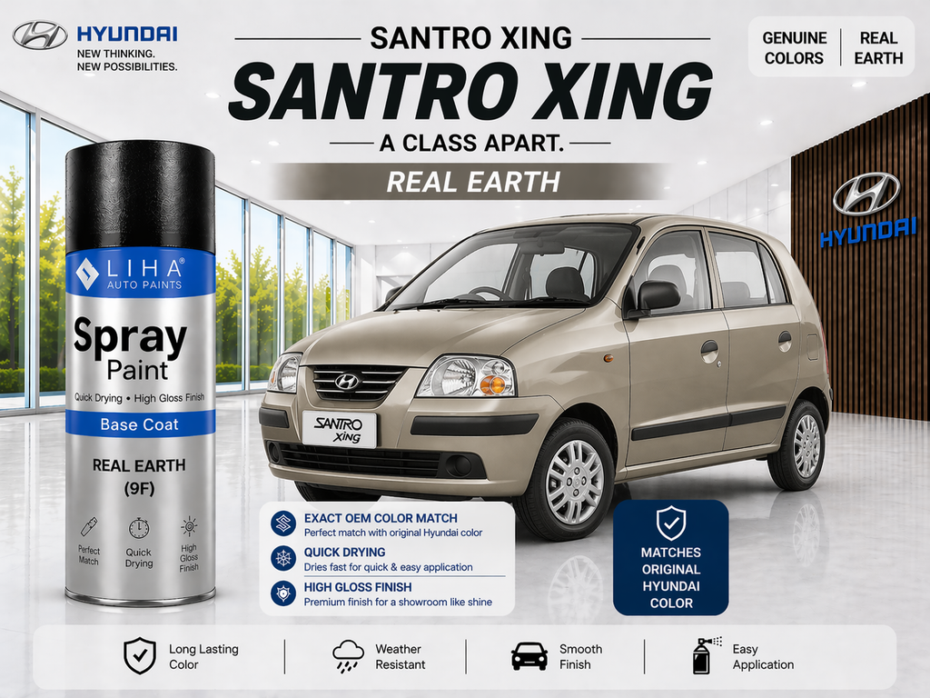 Hyundai Santro Xing Real Earth | OEM Color Match | Base Coat | Metallic Finish | Quick Dry