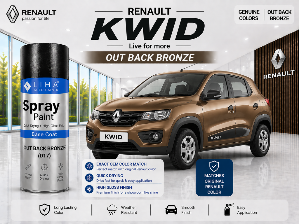Renault Kwid Outback Bronze | OEM Color Match | Base Coat | Metallic Finish | Quick Dry