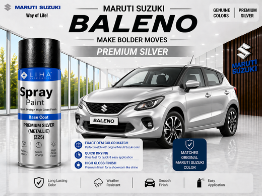 Maruti Suzuki Baleno Premium Silver | OEM Color Match | Base Coat | Metallic Finish | Quick Dry