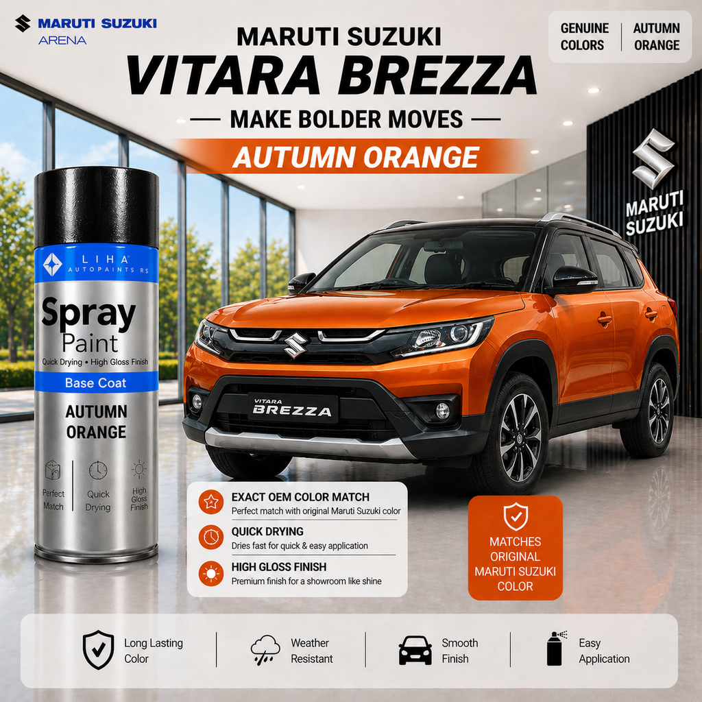 Maruti Suzuki Vitara Brezza Autumn Orange | OEM Color Match | Base Coat | Metallic Finish | Quick Dry