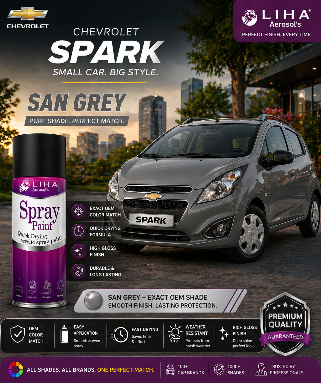 Chevrolet Spark Sand Grey | OEM Color Match | Base Coat | Metallic Finish | Quick Dry