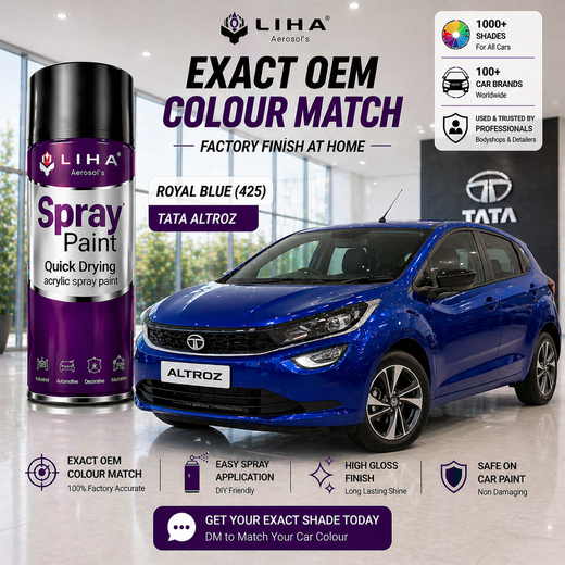 Tata Altroz Royal Blue | OEM Color Match | Base Coat | Metallic Finish | Quick Dry