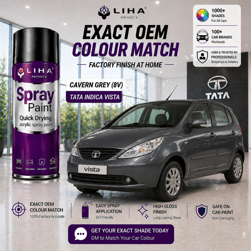 Tata Indica Vista Cavern Grey | OEM Color Match | Base Coat | Metallic Finish | Quick Dry
