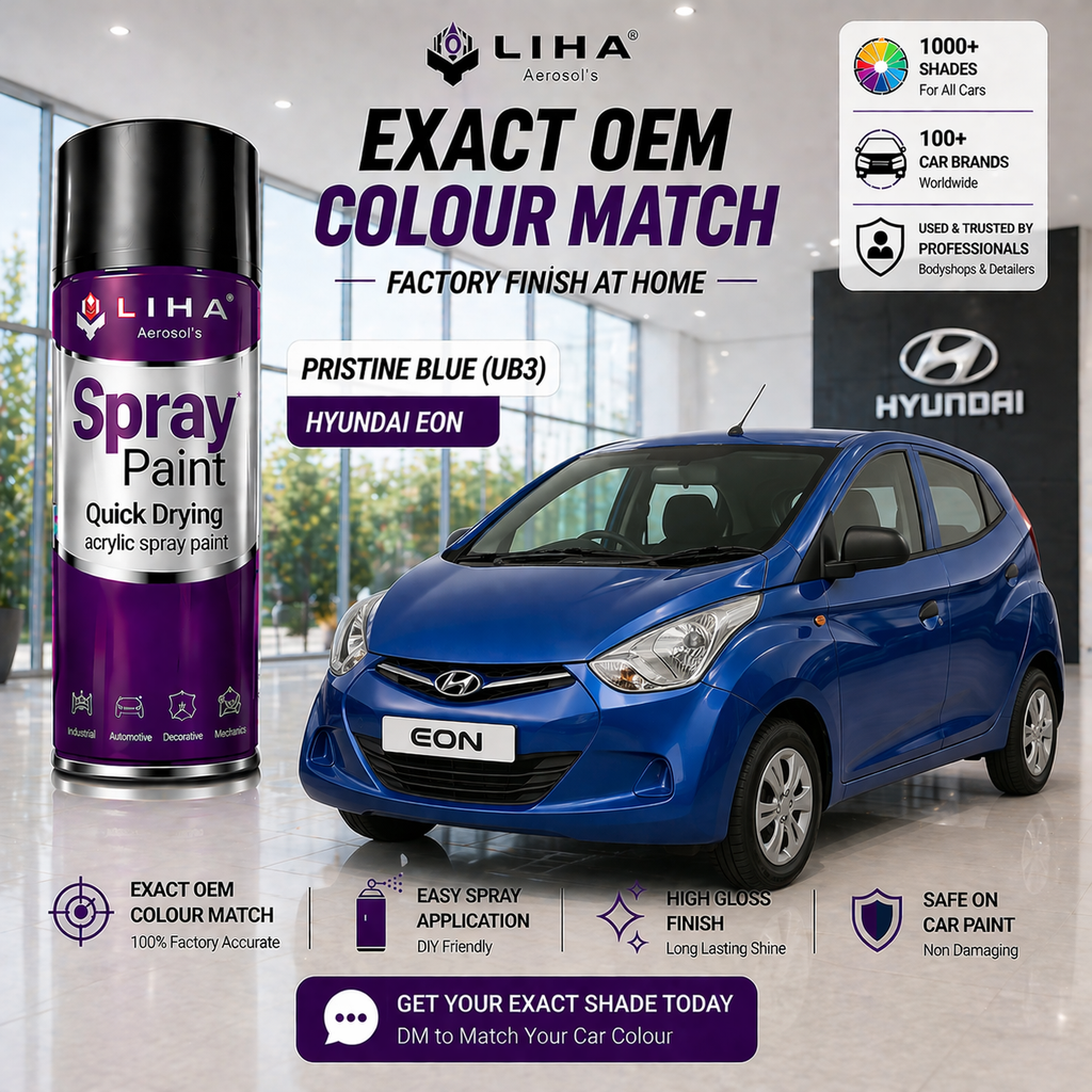Hyundai Eon Pristine Blue | OEM Color Match | Base Coat | Metallic Finish | Quick Dry