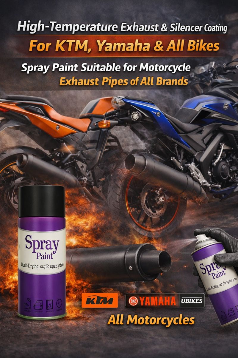 LIHA High-Temperature Spray Paint for Bike Exhaust & Silencer – Heat Resistant, Quick Dry, Rust Protection, 400ml