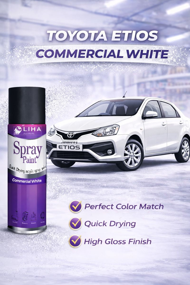Toyota Etios White Car Spray Paint