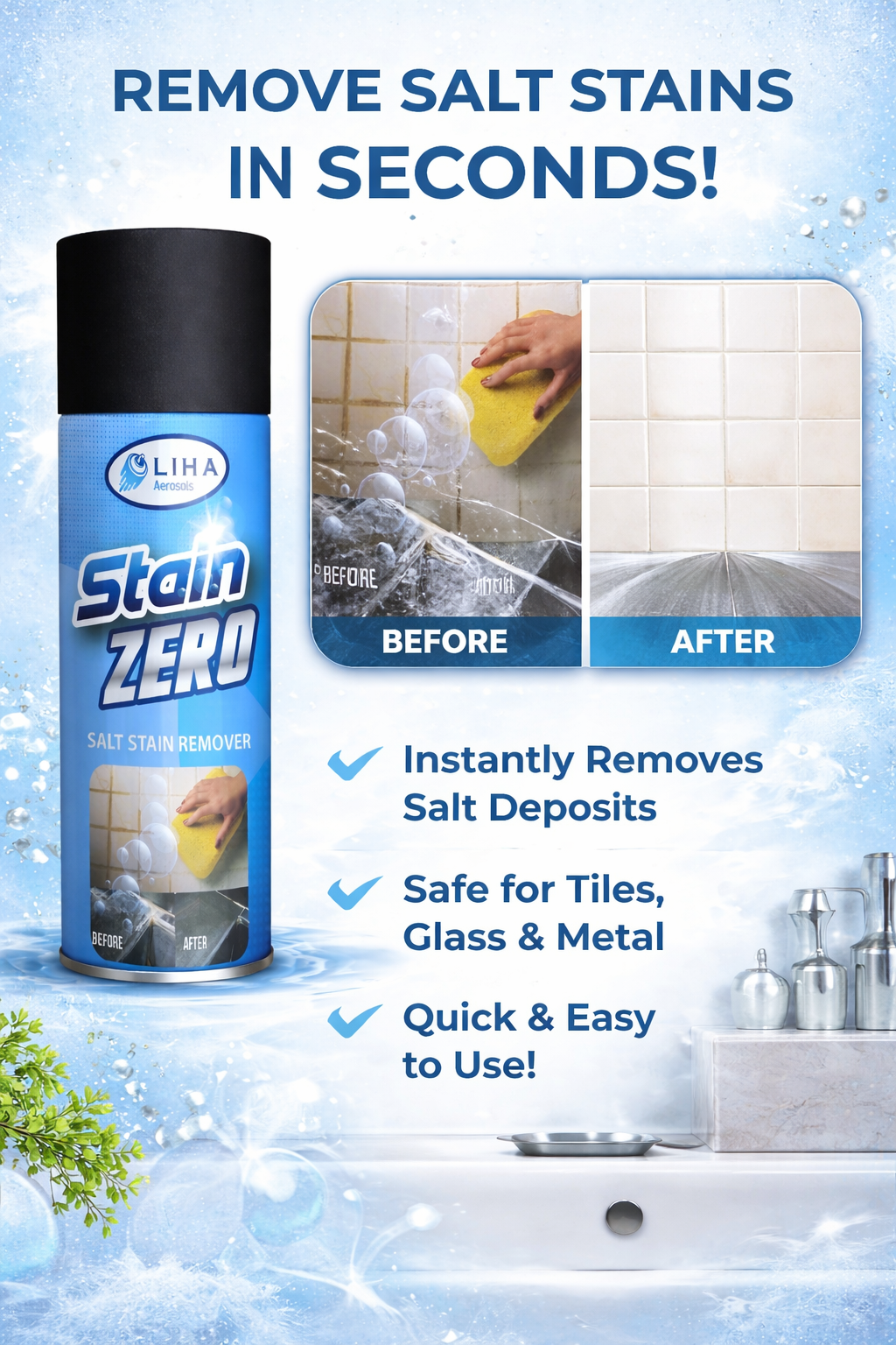 LIHA Stain ZERO Salt Stain Remover Spray (500ml)