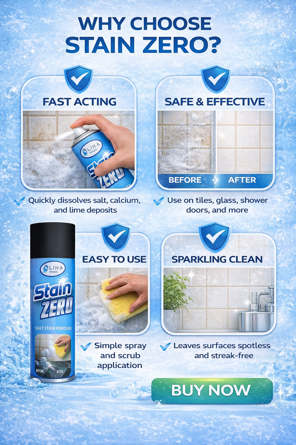 LIHA Stain ZERO Salt Stain Remover Spray (500ml)