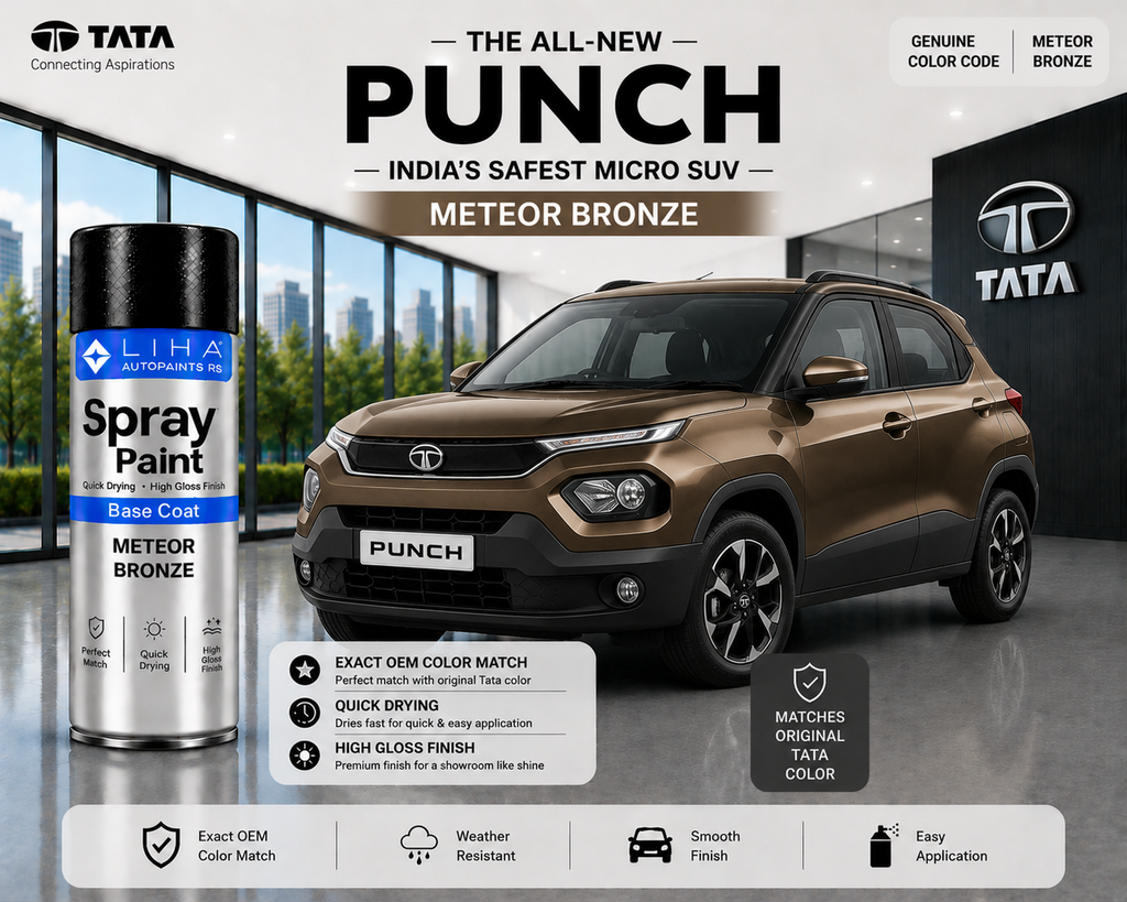 Tata Punch Meteor Bronze Touch Up Spray Paint – OEM Color Match