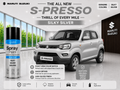 Maruti Suzuki S-Presso Silky Silver Touch Up Spray Paint | OEM Automotive Aerosol Paint for Scratch Repair