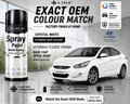Hyundai Fluidic Verna Crystal White Touch Up Spray Paint | OEM Automotive Aerosol Paint for Scratch Repair