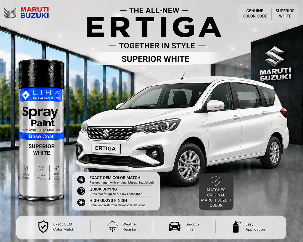Maruti Suzuki Ertiga Superior White Touch Up Spray Paint – OEM Color Match