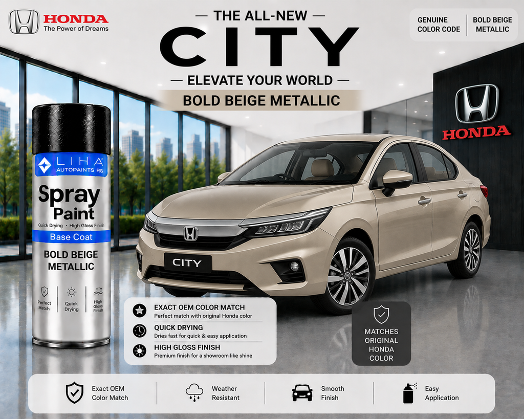 Honda City Bold Beige Metallic Touch Up Spray Paint – OEM Color Match