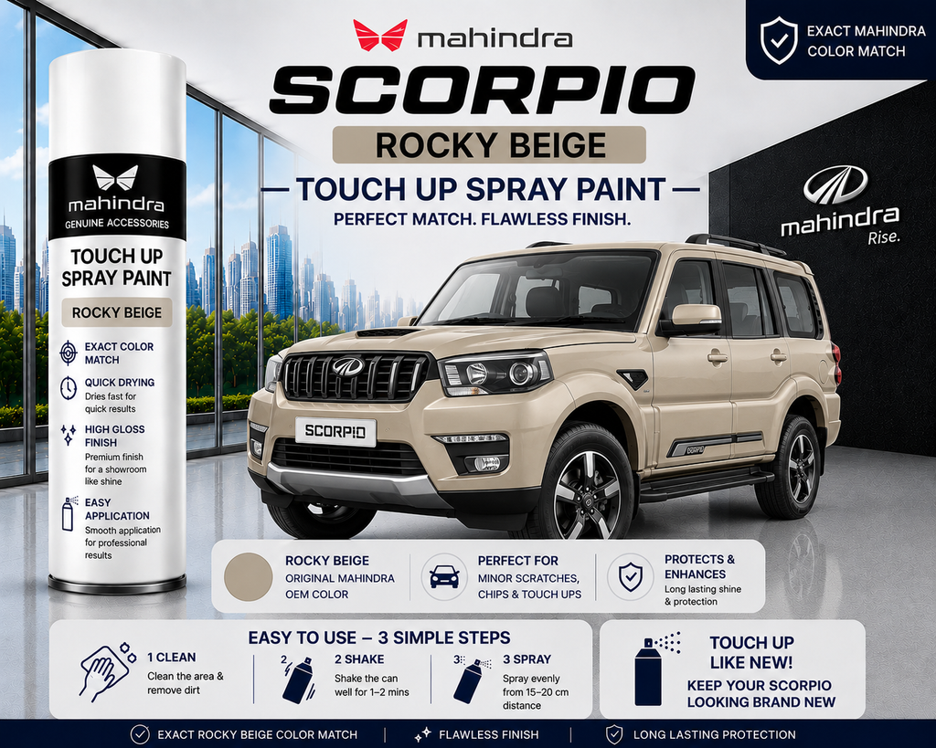 Mahindra Scorpio Rocky Beige Touch Up Spray Paint – OEM Color Match
