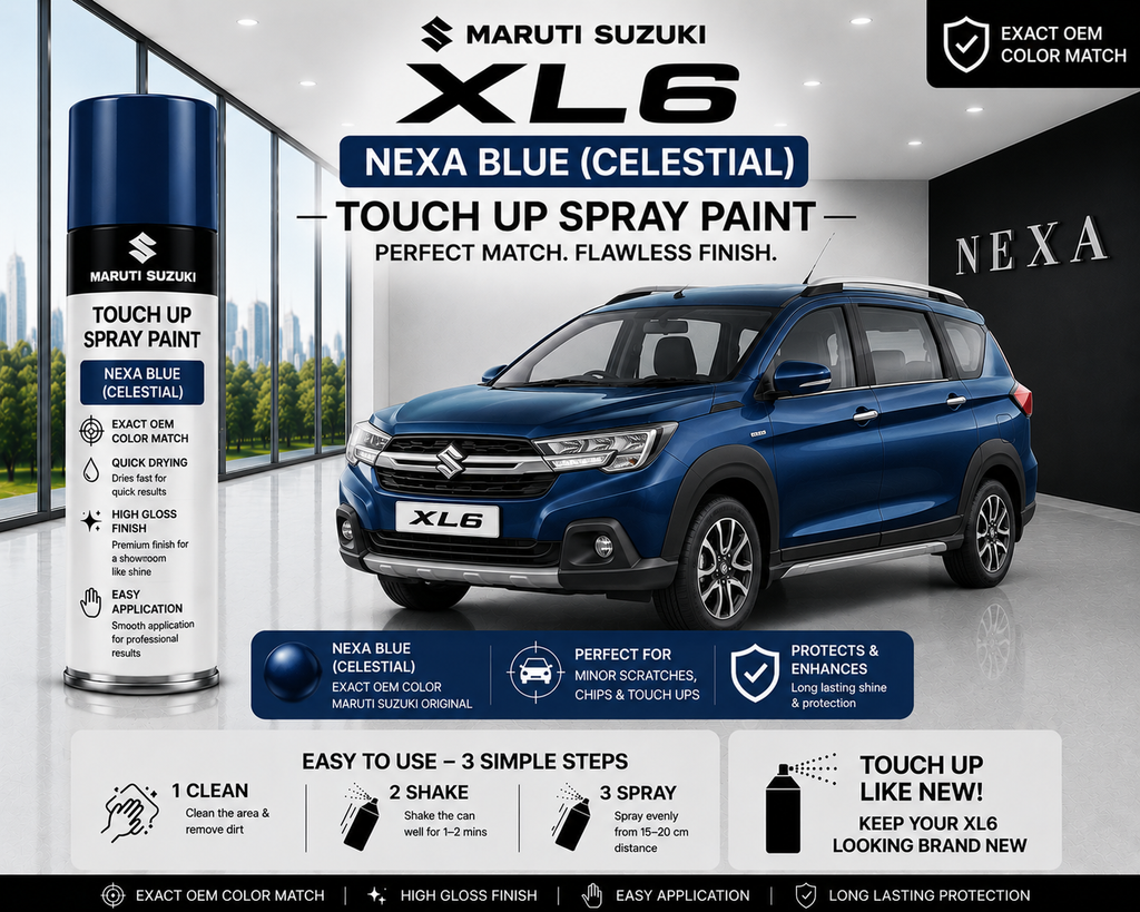 Maruti Suzuki XL6 Nexa Blue (Celestial) Touch Up Spray Paint – OEM Color Match