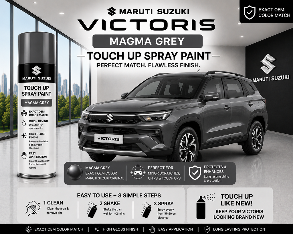 Maruti Suzuki Victoris Magma Grey Touch Up Spray Paint – OEM Color Match