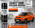 Mahindra KUV100 Fiery Orange PU Spray Paint – OEM Factory Match Car Paint | LIHA Aerosols