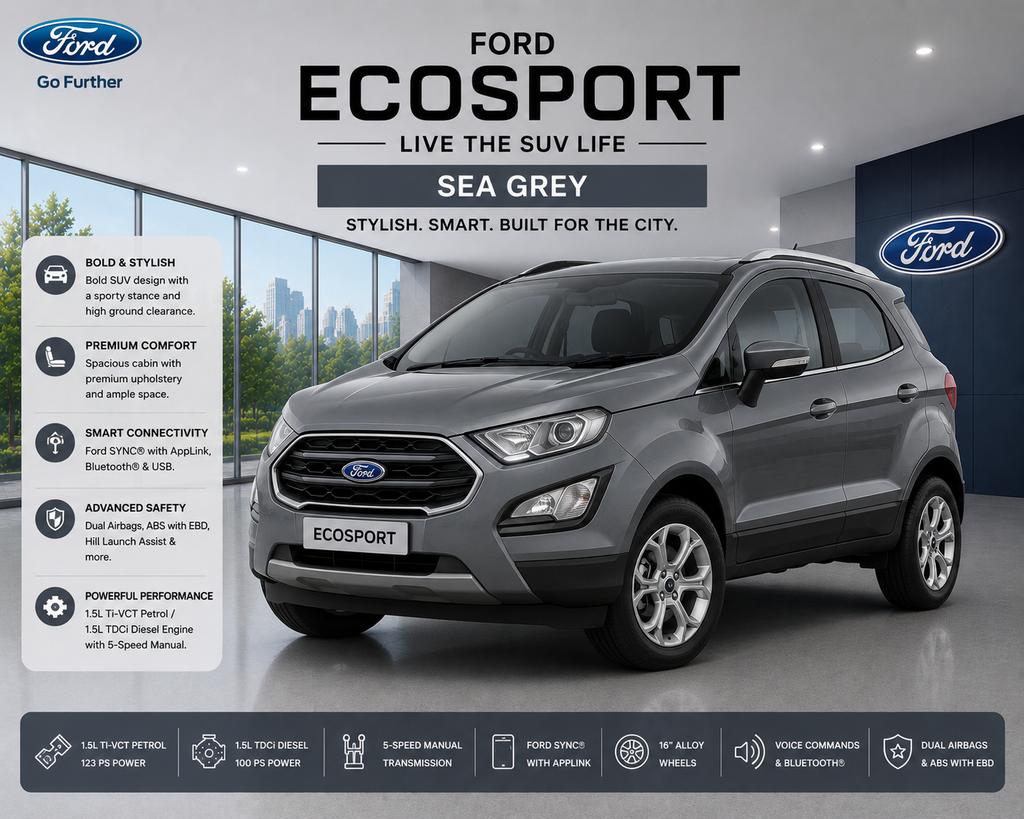 Ford EcoSport Sea Grey Touch Up Spray Paint | OEM Automotive Aerosol Paint for Scratch Repair
