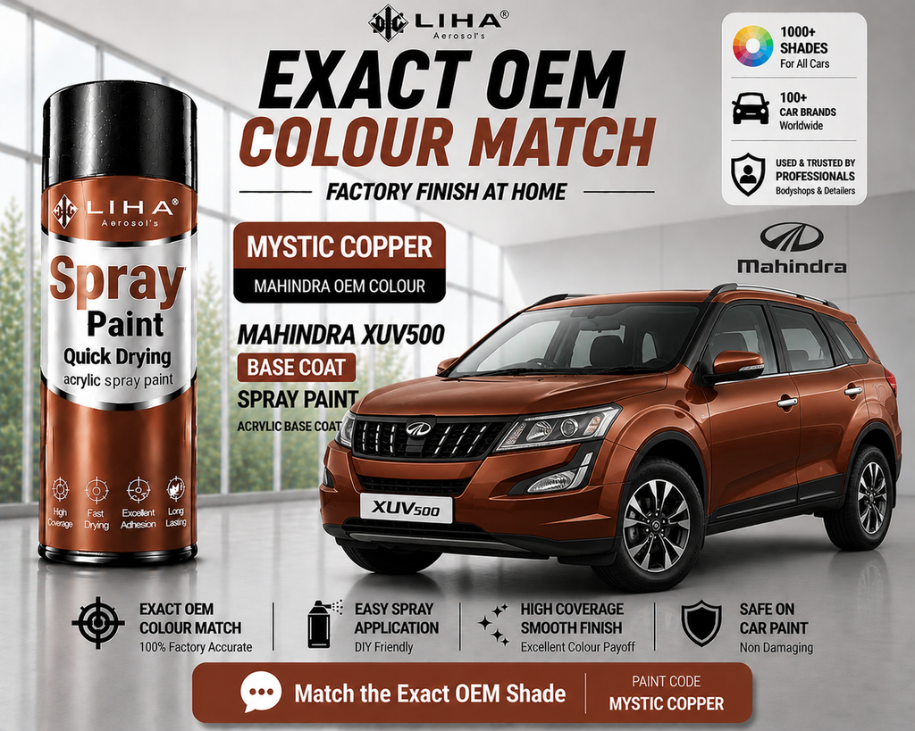Mahindra XUV500 Mystic Copper Touch Up Spray Paint | OEM Automotive Aerosol Paint for Scratch Repair