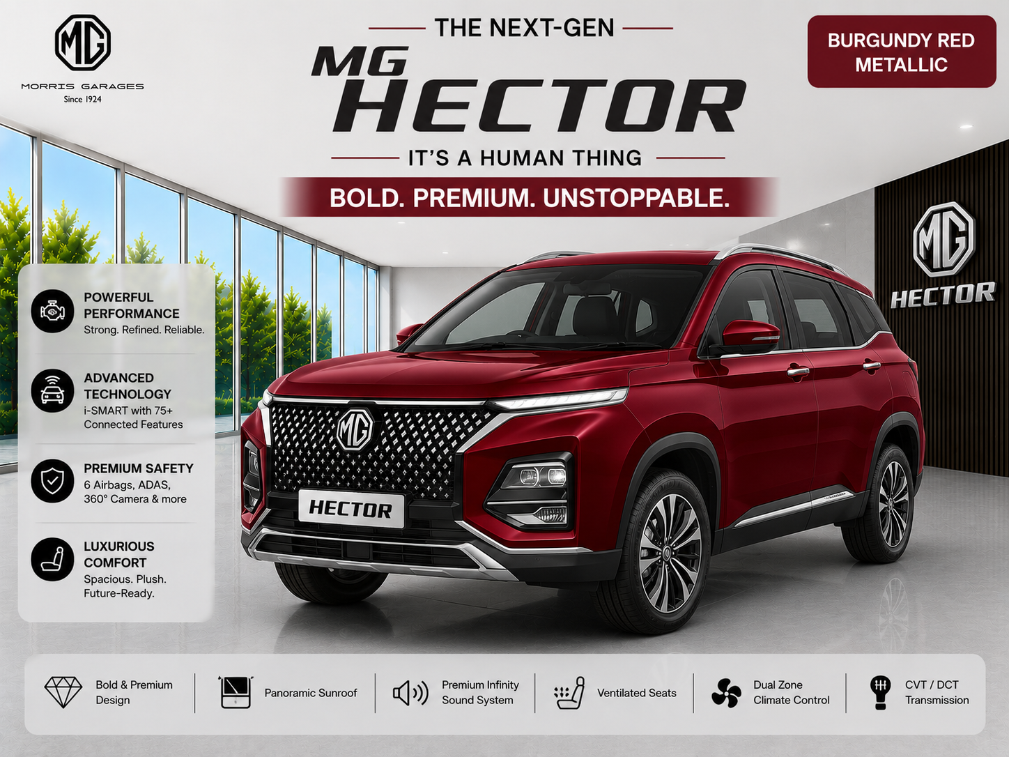 MG Hector Burgundy Red Metallic Spray Paint – OEM Factory Match Car Touch Up Paint