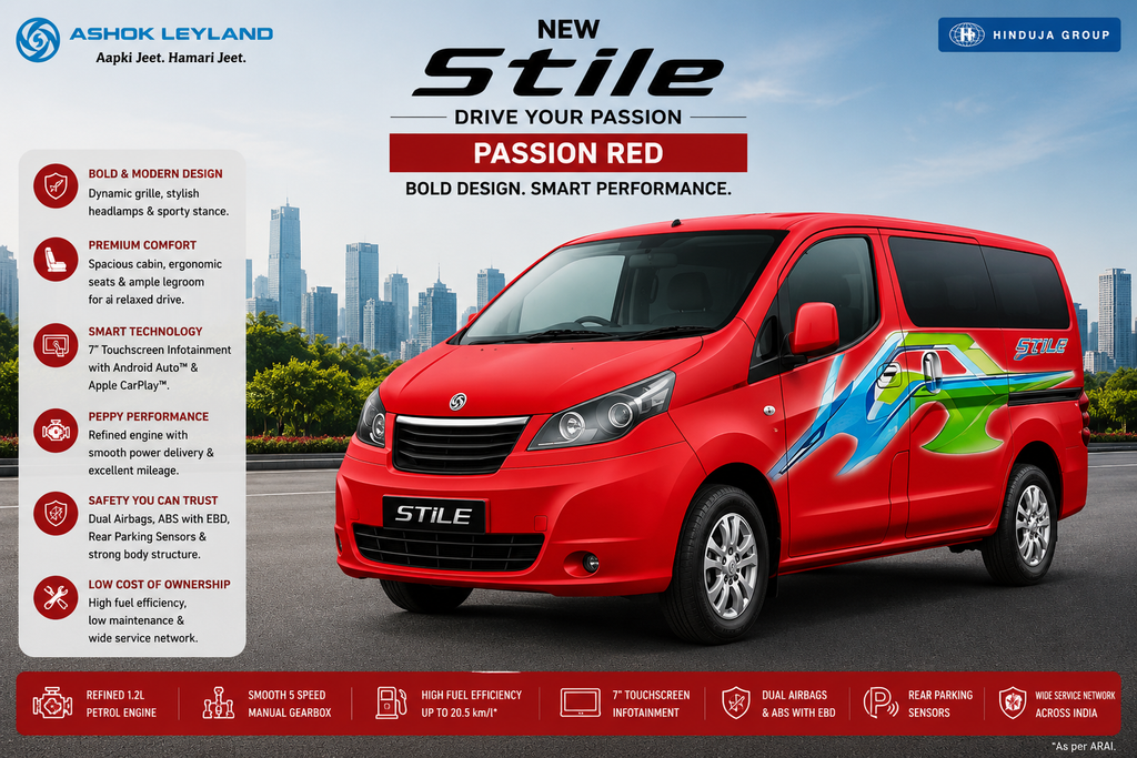Ashok Leyland Stile Passion Red Touch Up Spray Paint – OEM Color Match