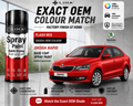 Skoda Rapid Flash Red Touch Up Spray Paint | OEM Automotive Aerosol Paint for Scratch Repair