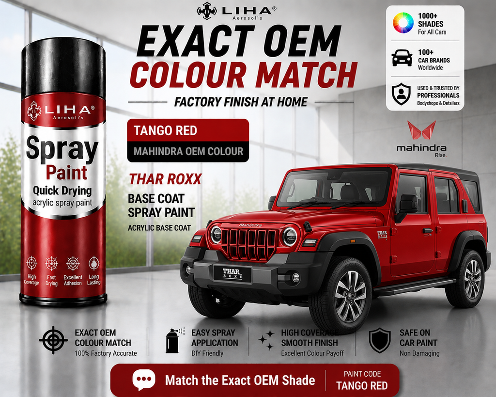 Mahindra Thar ROXX Tango Red Touch Up Spray Paint – OEM Color Match