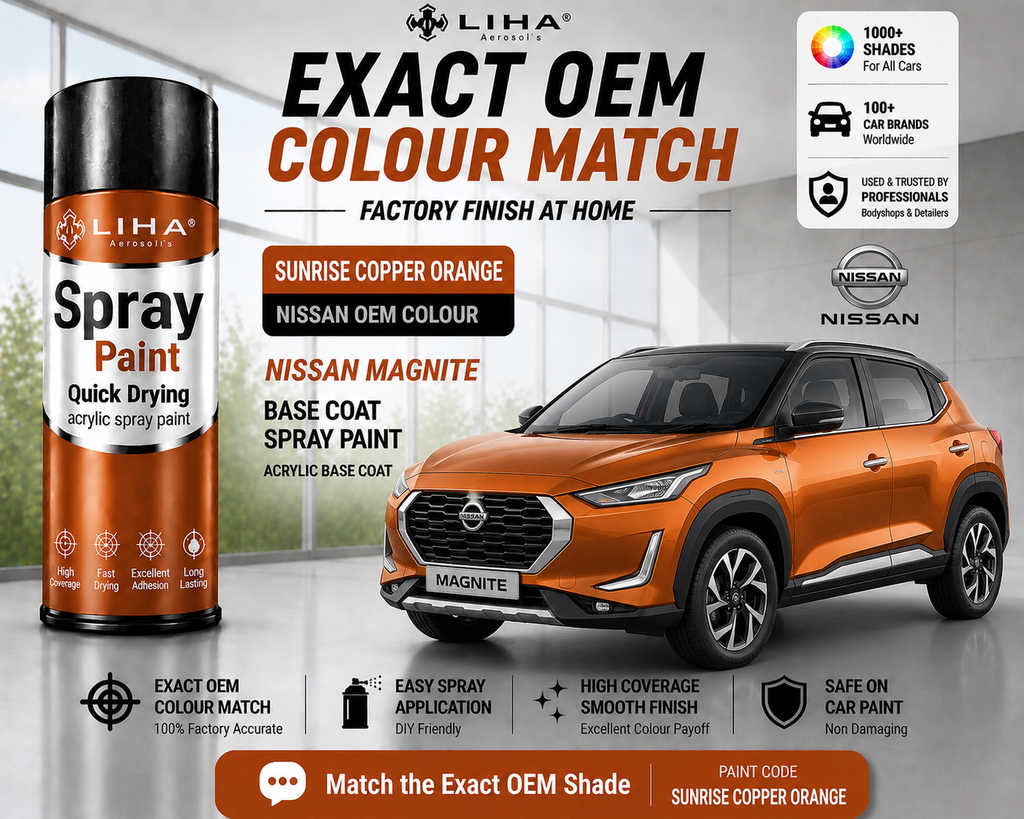 Nissan Magnite Sunrise Copper Orange Touch Up Spray Paint – OEM Color Match