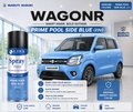 Maruti Suzuki WagonR Prime POOLSIDE Blue | OEM Color Match | Base Coat | High Gloss Finish