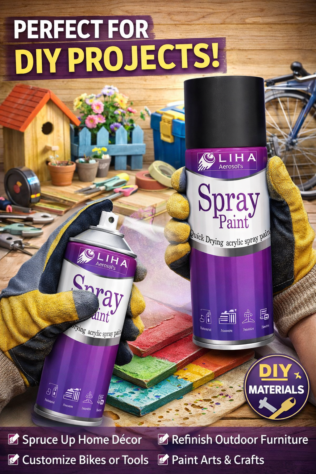 LIHA Clear Coat Spray – Transparent Protective Gloss Finish 400ml