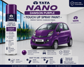 Tata Nano Damson Purple Touch Up Spray Paint | OEM Automotive Aerosol Paint for Scratch Repair