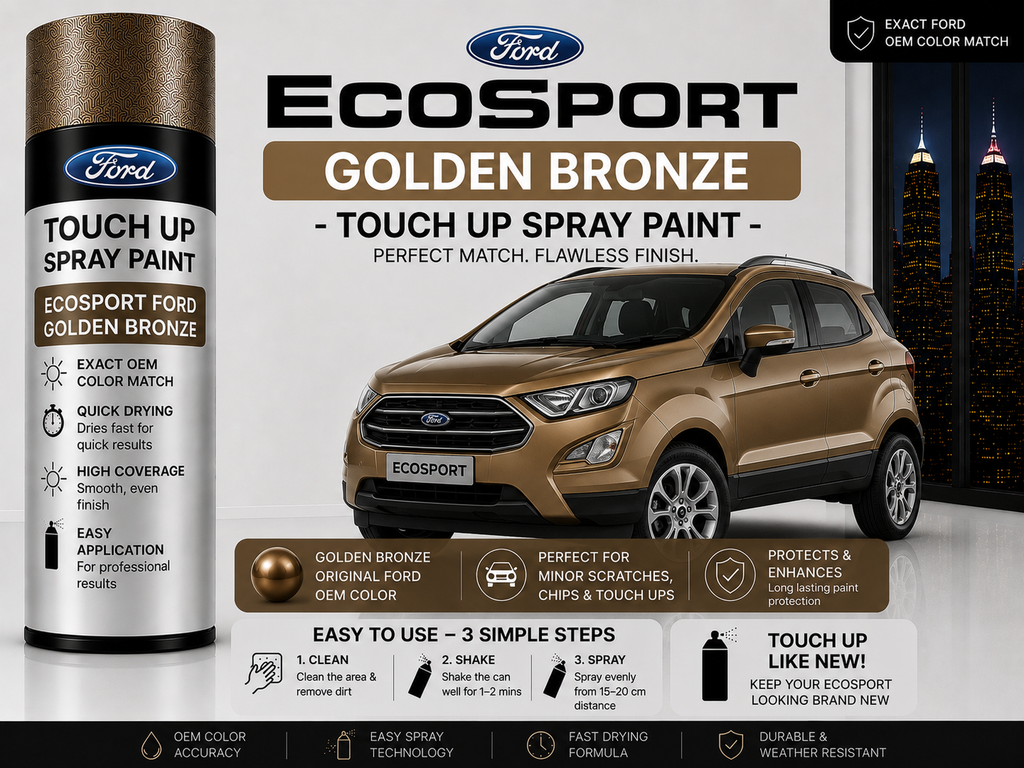 Ford EcoSport Golden Bronze Touch Up Spray Paint – OEM Color Match | LIHA Aerosols 500ml
