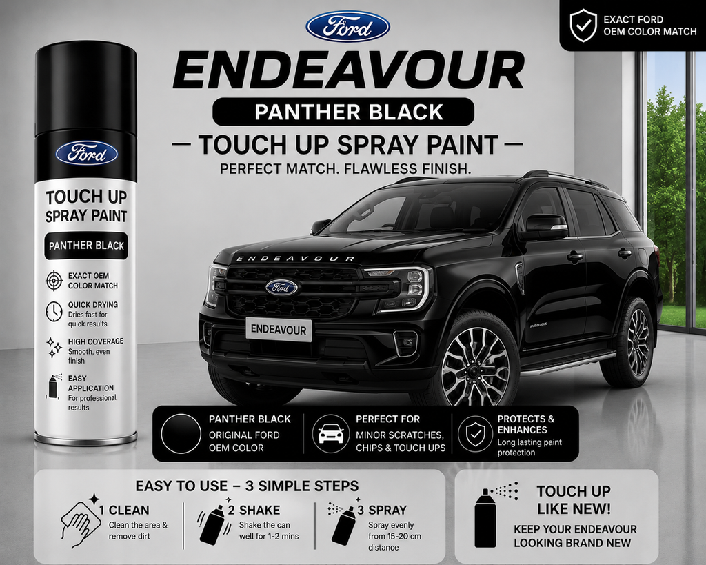 Ford Endeavour Panther Black Touch Up Spray Paint – OEM Color Match | LIHA Aerosols 500ml