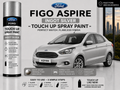 Ford Figo Aspire Ingot Silver Touch Up Spray Paint – OEM Color Match | LIHA Aerosols 500ml