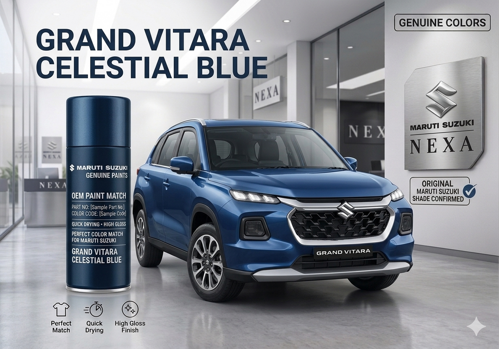 Maruti Suzuki Grand Vitara Celestial Blue | OEM Color Match | Base Coat | Metallic Finish | Quick Dry