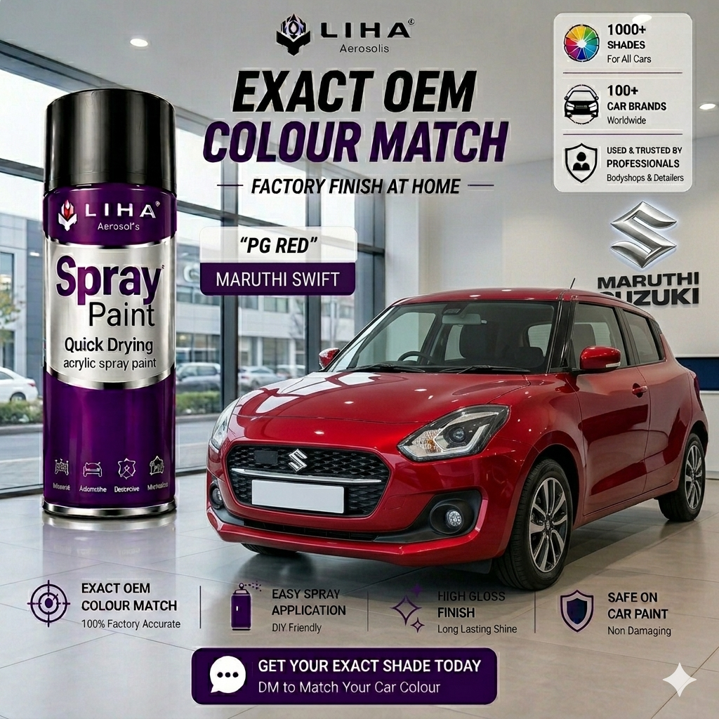 Maruti Suzuki Swift PG Red | OEM Color Match | Base Coat | Pearl Metallic Finish | Quick Dry