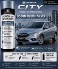 Honda City Bluish Silver Metallic (B538M) Touch Up Spray Paint – OEM Color Match | LIHA Aerosols 500ml