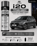 Hyundai i20 Titan Grey Touch Up Spray Paint – OEM Color Match | LIHA Aerosols 500ml