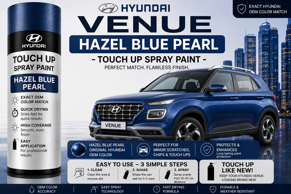 Hyundai Venue Hazel Blue Pearl Touch Up Spray Paint – OEM Color Match | LIHA Aerosols 500ml