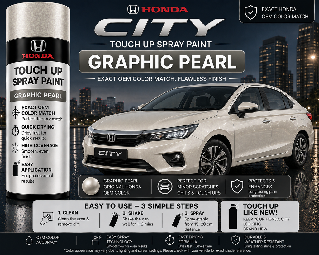 Honda City Graphite Pearl Touch Up Spray Paint – OEM Color Match | LIHA Aerosols 500ml