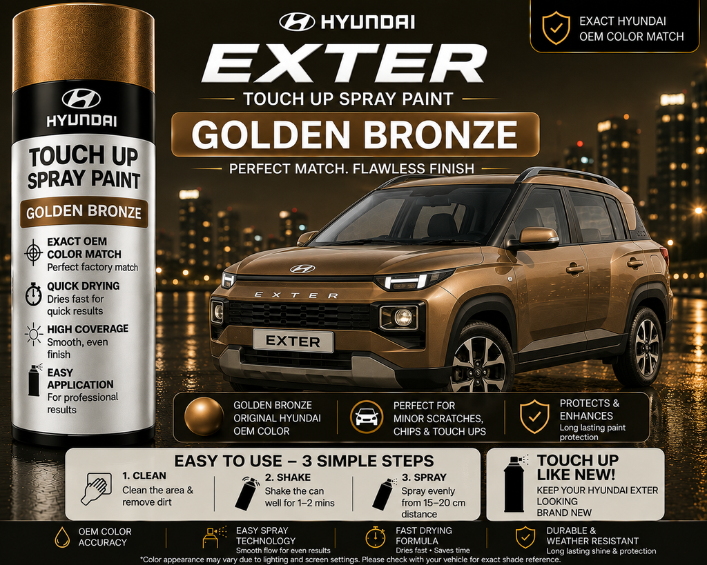 Hyundai Exter Golden Bronze Touch Up Spray Paint – OEM Color Match | LIHA Aerosols 500ml
