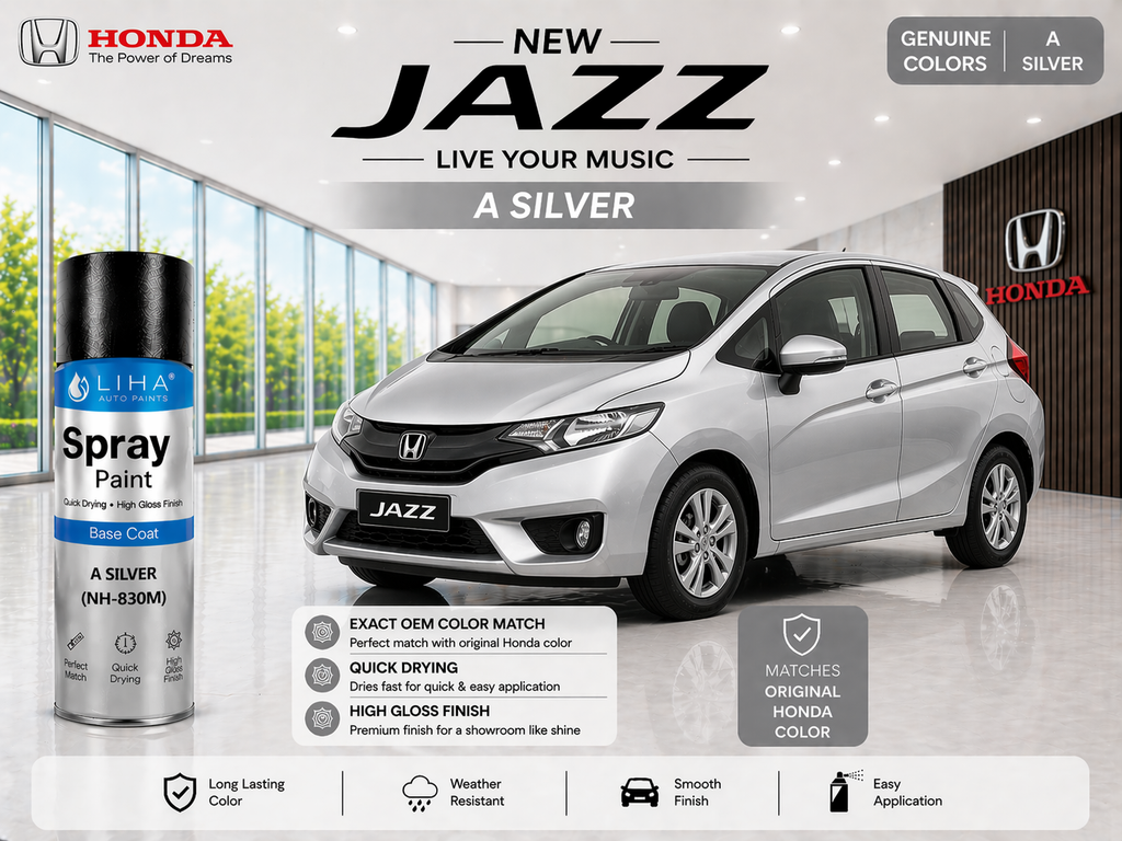 Honda Jazz Alabaster Silver Metallic | OEM Color Match | Base Coat | Metallic Finish | Quick Dry