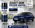Volkswagen Virtus Lava Blue Metallic (LW5Q) PU Spray Paint – OEM Factory Match Car Paint | LIHA Aerosols