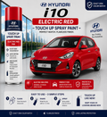 Hyundai i10 Electric Red Touch Up Spray Paint | OEM Automotive Aerosol Paint for Scratch Repair
