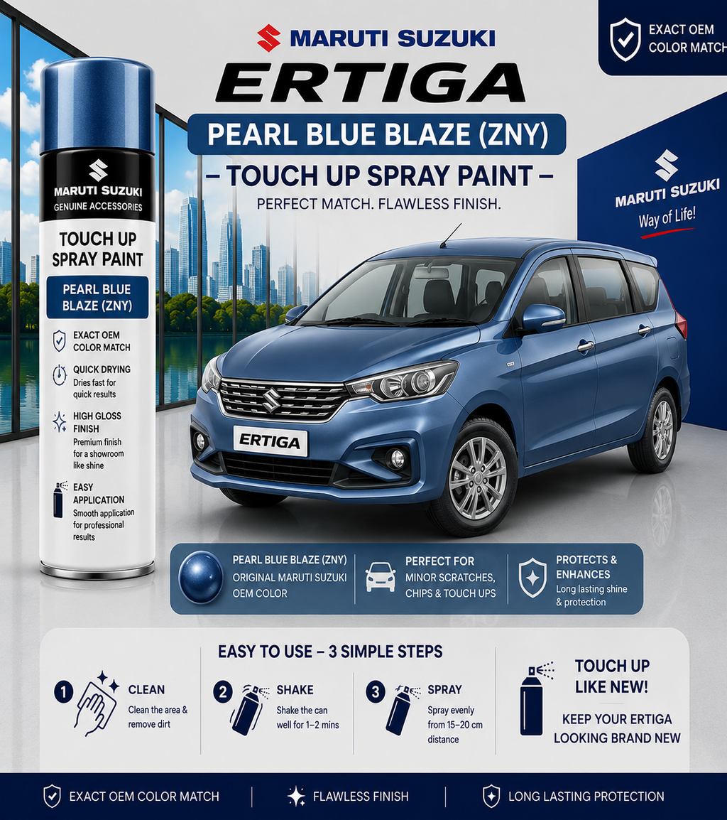 Maruti Suzuki Ertiga Pearl Blue Blaze Touch Up Spray Paint – OEM Color Match